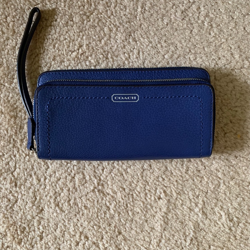 Coach Navy Blue Wristlet